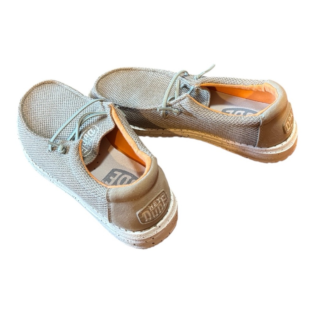 Hey Dude Loafers Tan and Orange Slip-On Comfort